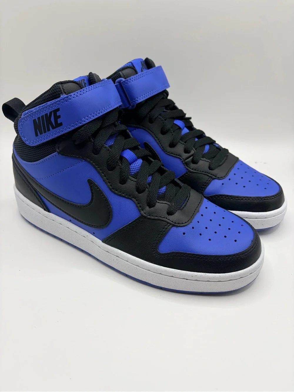 Nike Court Mid-Top Sneakers in Blue and Black with White Midsole NO BOX